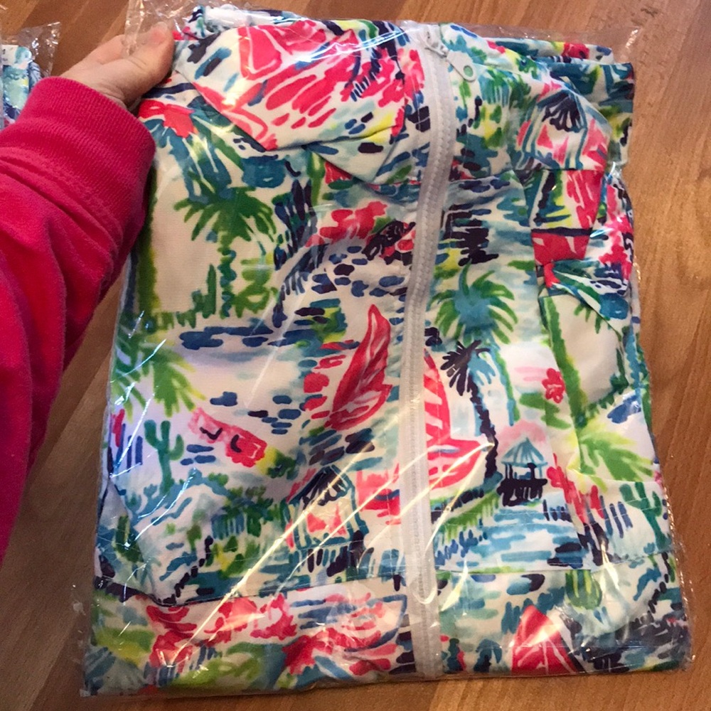 Sailboat printed rain jacket